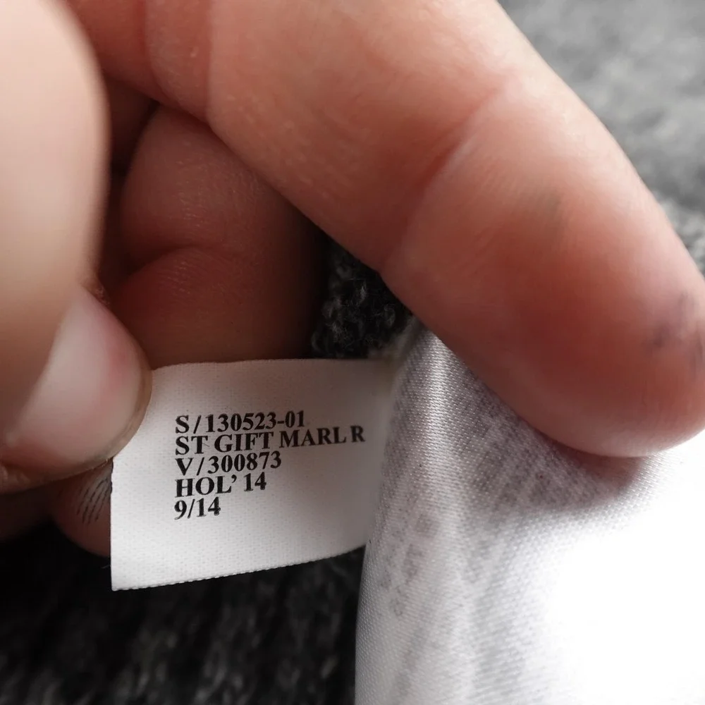 Banana Republic Sweater Mens M Gray Ragg Merino Wool Mock Neck‎ Henley Pullover